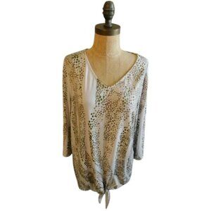 Chico's Size L Large (2) Vneck Slinky Stretchy Top